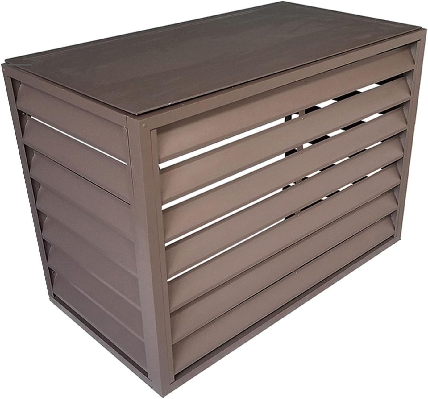 GENERIC Housse De Protection Décorative En Aluminium Pour Climatiseur Extérieur, Clôture De Pompe à Chaleur, Résistante Aux Intempéries, Pour Usage Domestique Et Design élégant