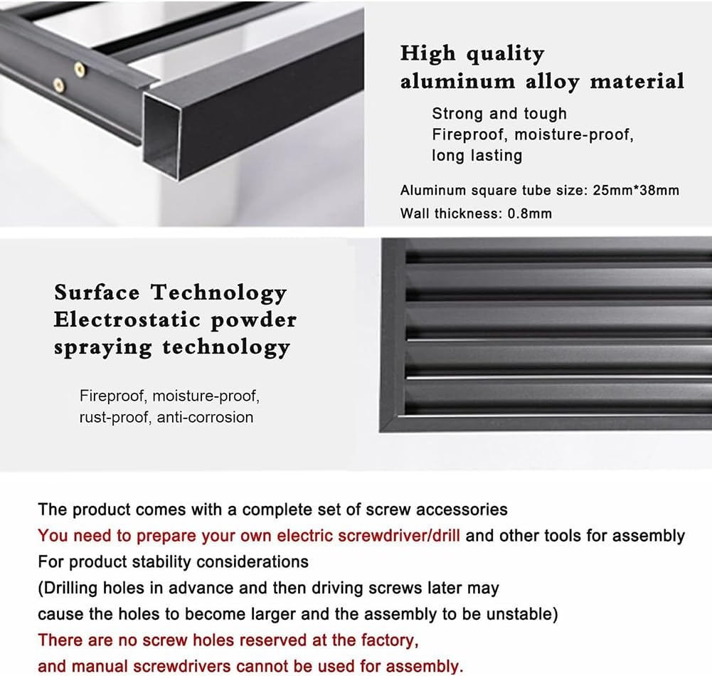 GENERIC Housse De Climatiseur En Aluminium De Qualité Supérieure Et écran De Clôture Pour Pompe à Chaleur, Design à 3 Panneaux Pour Unités Extérieures/intérieures, 110 X 80 X 60 Cm, Résistant Aux Intempéries
