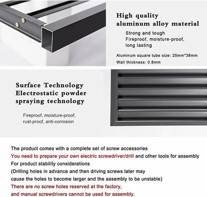 GENERIC Housse De Climatiseur En Aluminium De Qualité Supérieure Et écran De Clôture Pour Pompe à Chaleur, Design à 3 Panneaux Pour Unités Extérieures/intérieures, 110 X 80 X 60 Cm, Résistant Aux Intempéries