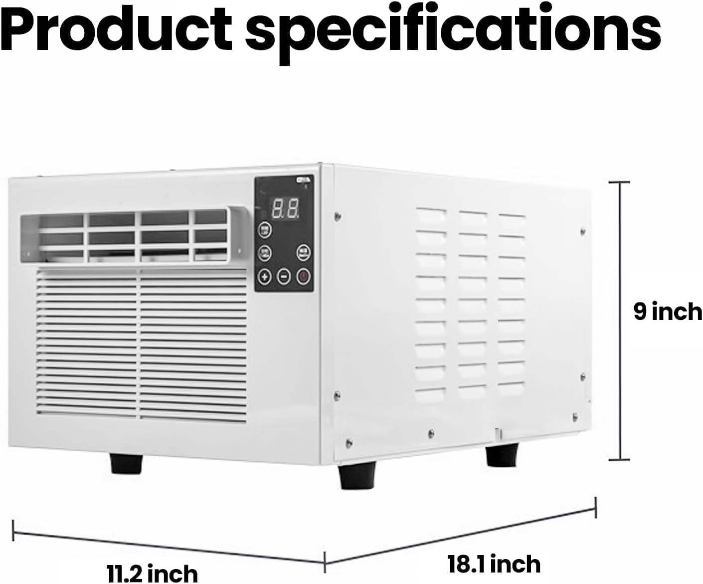  Portable AC Unit 1876 BTU, Mini Climatiseur Silencieux Avec Déshumidificateur, Ventilateur De Refroidissement Efficace Sur Le Port Pour Chambre à Coucher, Dortoir, Bureau, Location