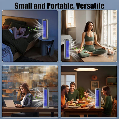 GENERIC Climatiseur Portable - 3 Vitesses, Branché/Rechargeable, Unité AC Mobile Ultra-Silencieuse Pour Bureau, Maison, Petits Espaces, Système De Refroidissement Personnel Économe En Énergie