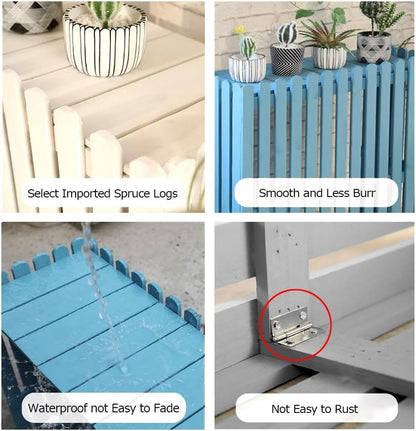 GENERIC Grande Housse En Bois Pour Climatiseur – Bouclier De Protection Pour Climatiseurs Extérieurs Résistant Aux Intempéries, Convient à La Plupart Des Tailles, Idéal Pour Une Protection Toute L'année