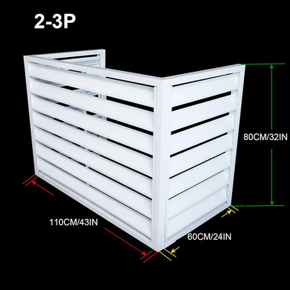 GENERIC Housse De Protection En Alliage D'aluminium Pour Climatiseur – Fenêtre Extérieure/intérieure – Clôture Contre La Pluie Pour Dissimulation – Protection Contre Les Intempéries – Couleur Blanche