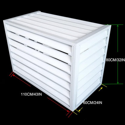  Housse De Climatiseur Extérieur – Protection En Aluminium Pour Pompe à Chaleur – Abri En Métal Pour Unité De Climatisation Extérieure – Protection Contre Les Intempéries – Protection Toutes Saisons