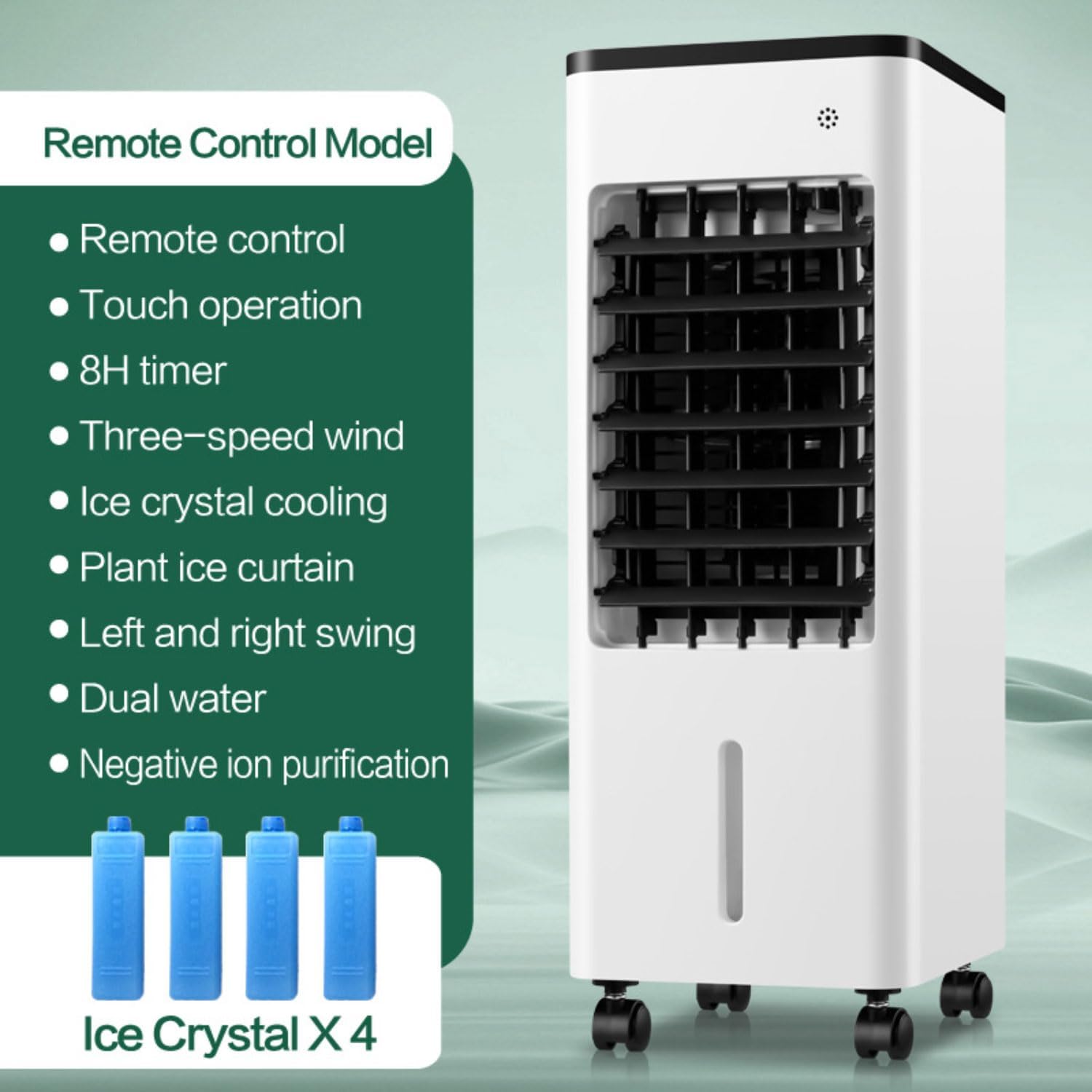 GENERIC Refroidisseur D'air Portable 9L Avec écran LED, Unité Et Humidificateur à Courant Alternatif élatifs, 3 Vitesses, Oscillant à 90 °, Minuterie 8H, Ventilateur De Refroidissement Ultra Silencieux Pour L