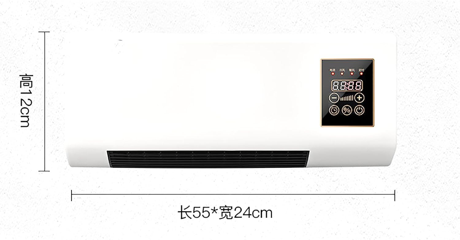  Climatiseur 2000W Montage Mural Avec Télécommande, Chauffage Et Unité De Refroidissement Pour La Maison Et Le Bureau, Fonctionnement Silencieux, Fonction De Minuterie, Compact Et économiseur D'énergie