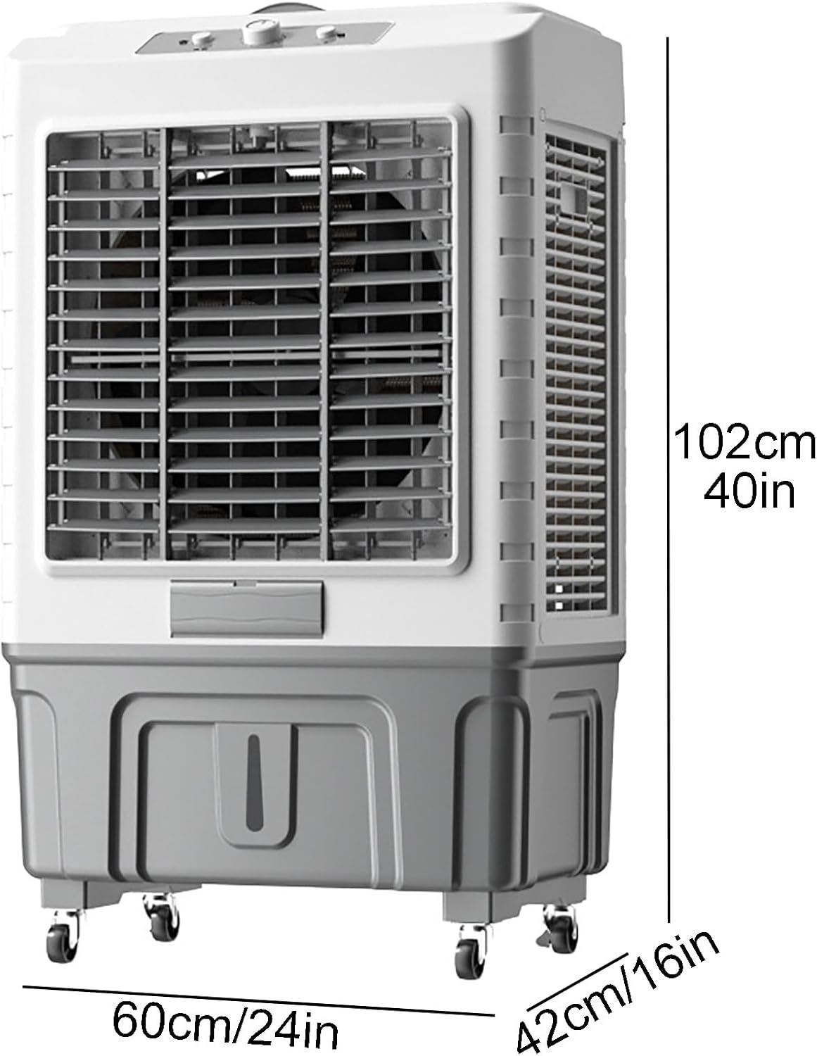 GENERIC Refroidisseur D'air Eatif Portable Avec Réglages à 3 Vitesses, Oscillat à 120 ° Et Réservoir D'eau 55L Pour Un Refroidissement Efficace Dans Les Maisons Et Les Bureaux