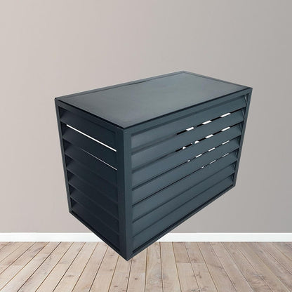 Housse En Aluminium Pour Climatiseur Extérieur, Mini Unité De Climatisation Fendue, Protection Contre Les Intempéries Pour Radiateur De Climatiseur, Bouclier D'unité De Climatisation