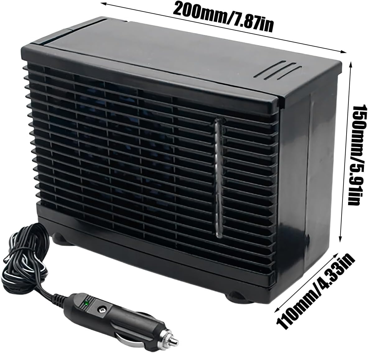 GENERIC Climatiseur Mobile - Climatiseurs Portables Pour Voiture | Conception De Réservoir D'eau 12V Dispositif De Refroidissement Compact | Mini Vehicle AC Unité | Ventilateur De Refroidisseur De Voiture