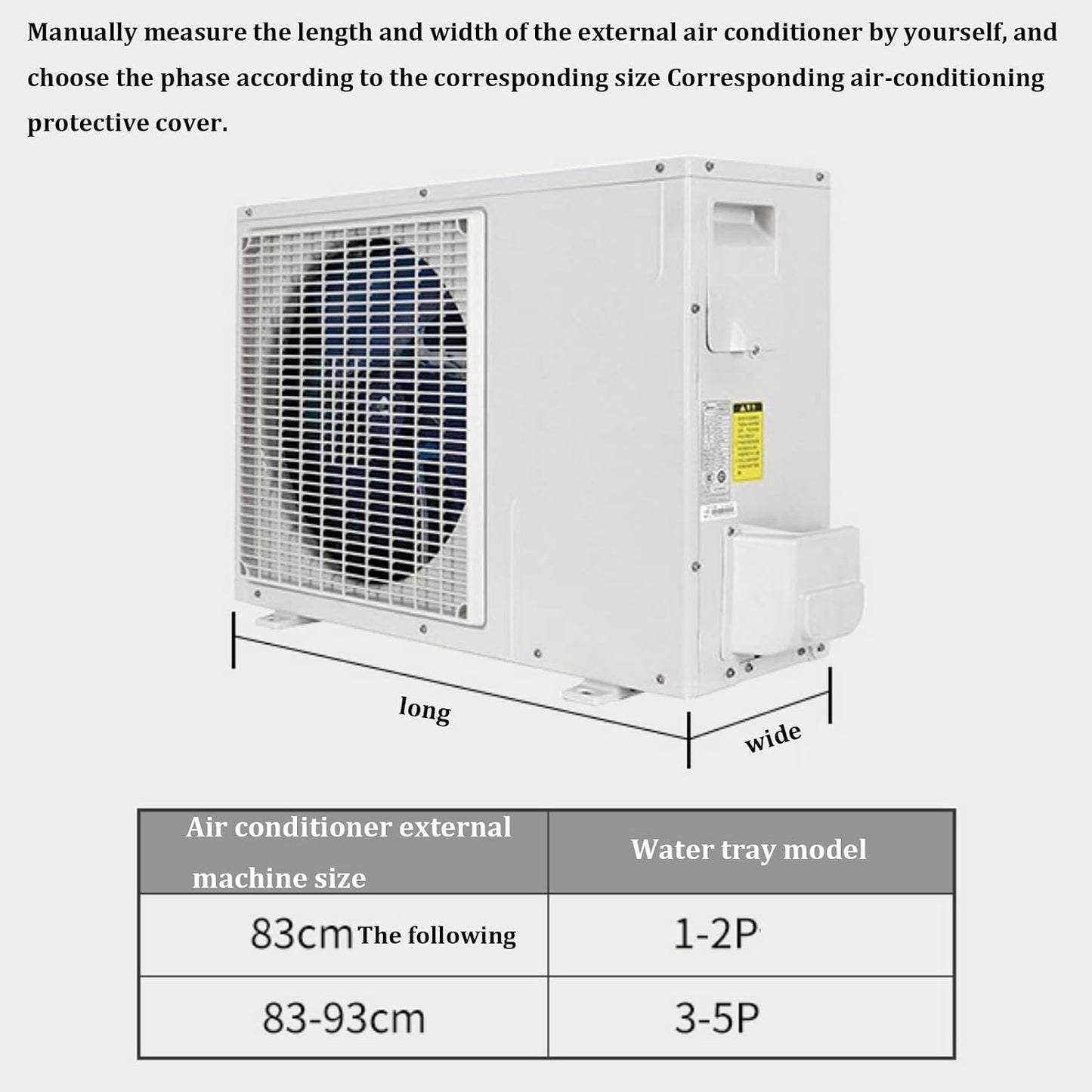  Housse Universelle étanche Pour Climatiseur – Pare-soleil Résistant Aux Intempéries Pour Climatiseurs Centraux – Protection CVC Pour Pompes à Chaleur Et Systèmes De Climatisation