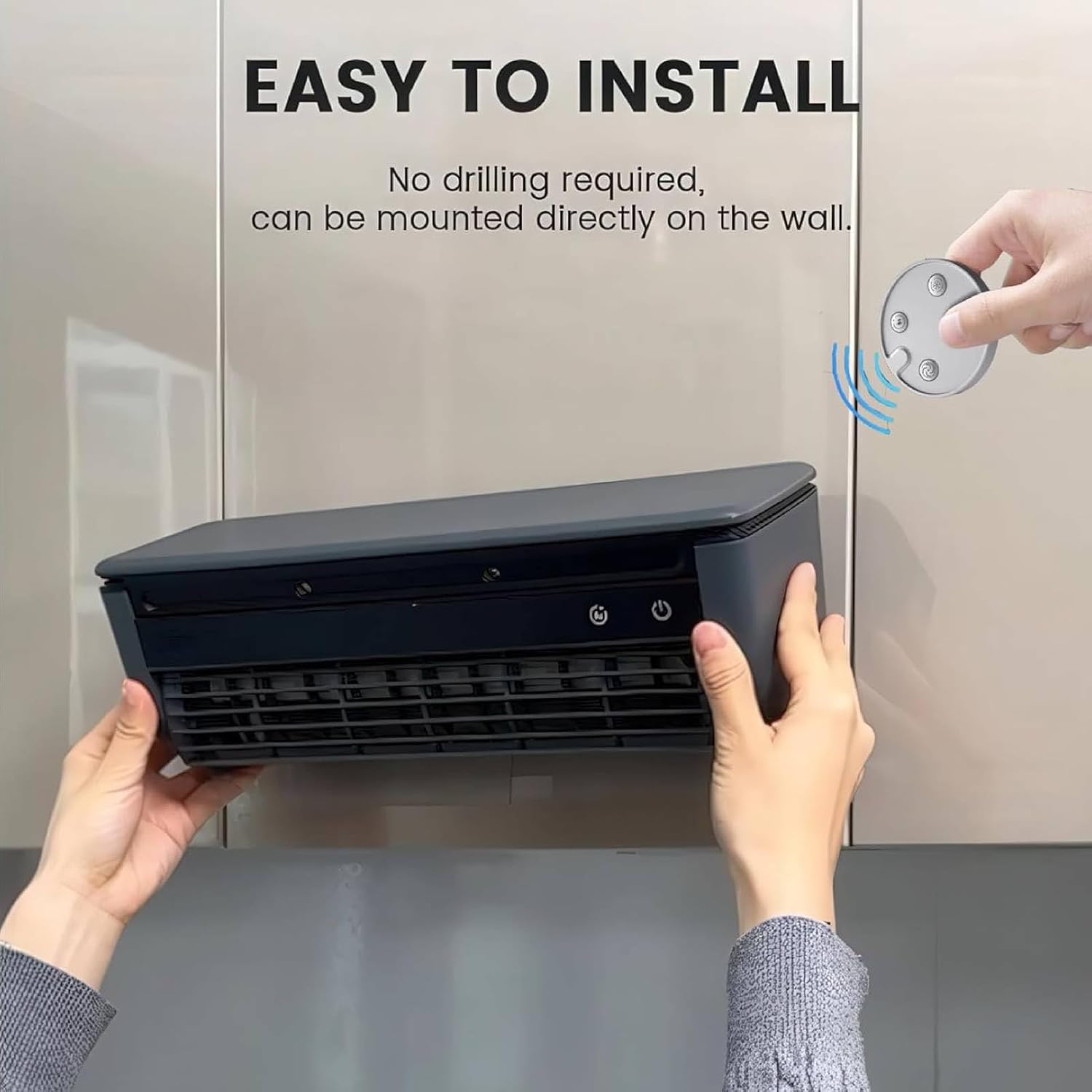  Pas De Ventilateur De Courant Alternatif Portable De Forage, 10s Refroidissement Rapide, Fonctionnement Silencieux 10dB, Moteur De Lévitation Magnétique, Mural Ou Veille, Réglages à 3 Vitesses Pour Le