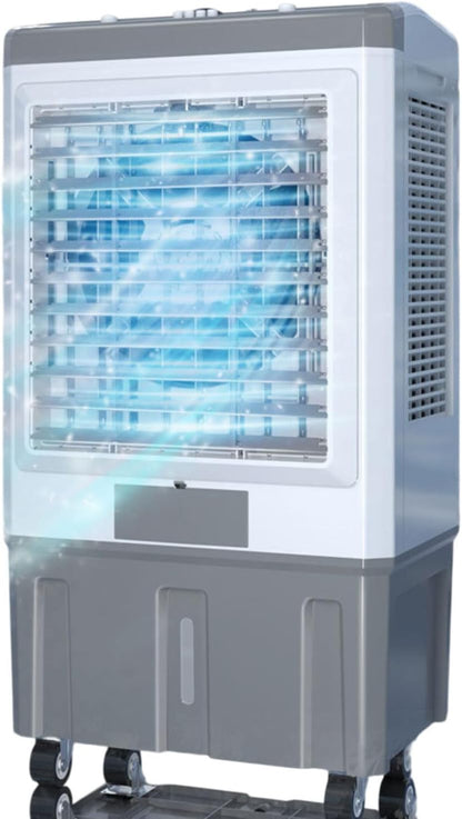 GENERIC Refroidisseur D'air évaporatif Portable Avec Oscillation De 120 Degrés, 3 Vitesses, Minuterie De 12 Heures, Conception à Faible Bruit Pour Le Bureau De Chambre à Coucher, Ventilateur De Refroidissemen