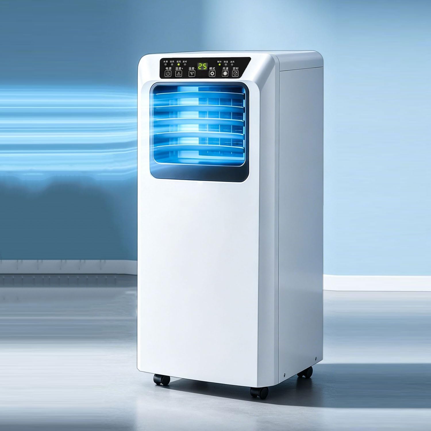  Climatiseur Portable Unités Intelligentes Intelligentes Avec Refroidissement De Refroidissement Demode De Sommeil De Refroidissement Frais Télécommande 24H Timer120° Oscillant Refroidissement AC UnitF