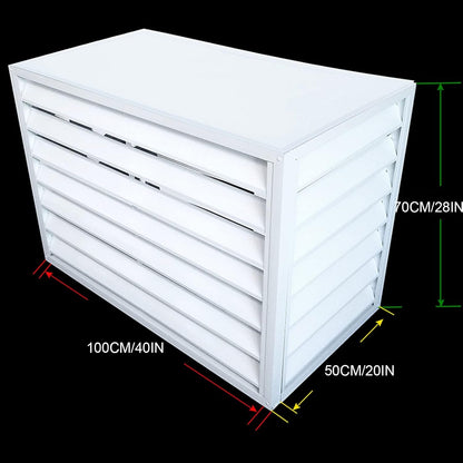 GENERIC Housse Pour Climatiseur Extérieur En Aluminium - Clôture Pour Dissimuler Les Unités - Protection Résistante Aux Intempéries Pour Climatiseurs Extérieurs Et Design élégant