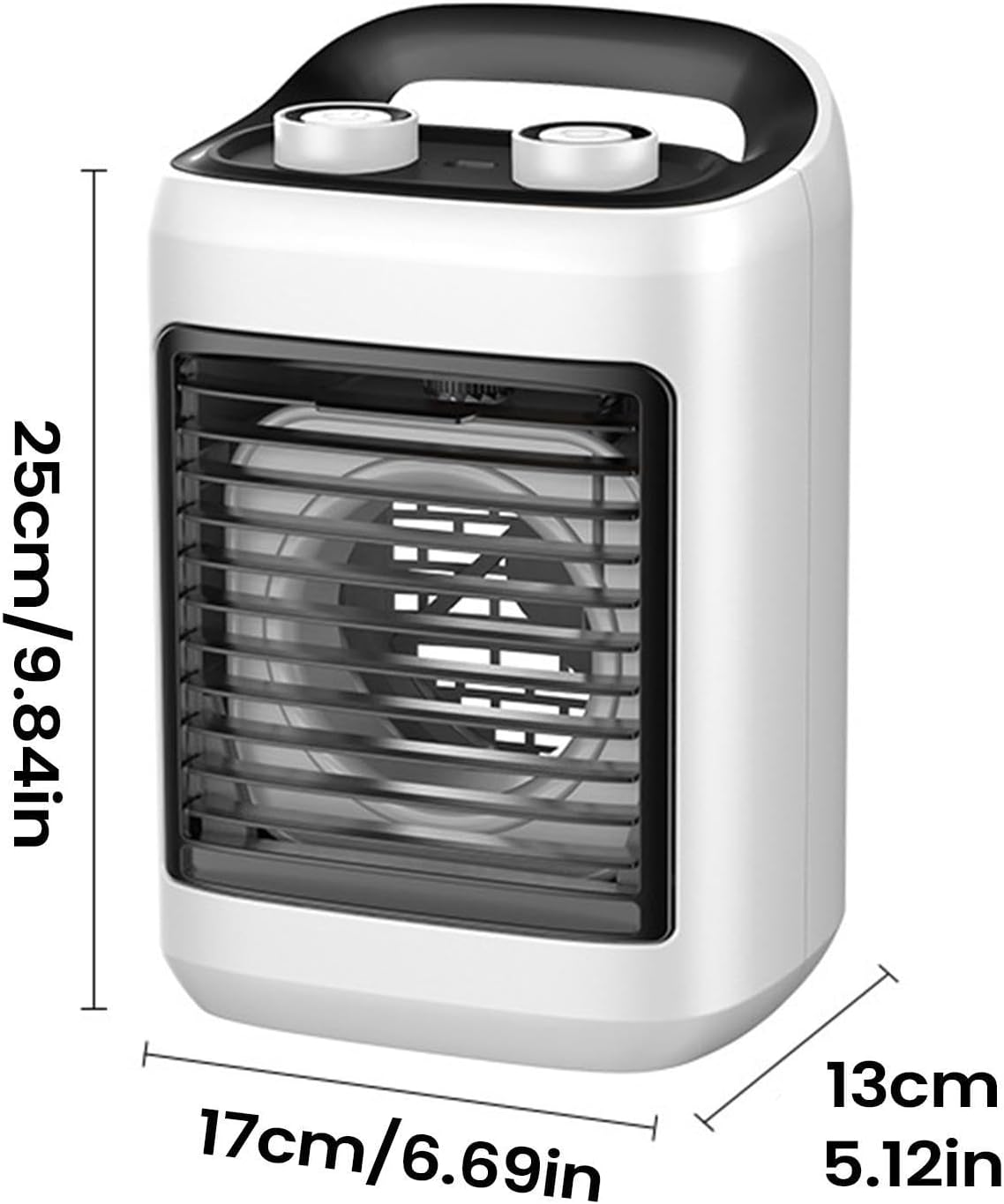  Mini Climatiseur D'Air Portatif - Avec Réservoir D'Eau De 180 Ml, Rechargeable Par USB Et 6 Vitesses,Mini Ventilateur Rafraîchisseur D'Air Portable | Adapté Pour Chambre, Salon, Cuisine, Bureau Et Dor