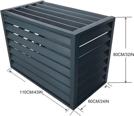 GENERIC Housse De Protection En Aluminium Pour Climatiseur – Protection Contre Les Intempéries Pour Pompe à Chaleur Extérieure, Anti-cernes Pour Unités Extérieures Et Design élégant
