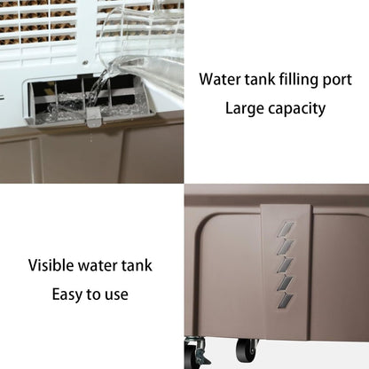  Refroidisseur D'air Par Évaporation, Refroidisseur De Marais Portable Avec Réservoir D'eau, Climatiseur Sans Fenêtre À 3 Vitesses Pour Garage, Cour, Utilisation Commerciale