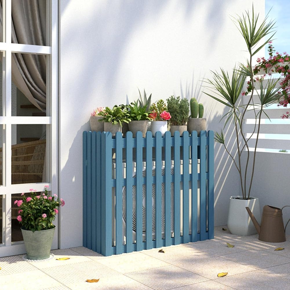 GENERIC Grande Housse En Bois Pour Climatiseur – Bouclier De Protection Pour Climatiseurs Extérieurs Résistant Aux Intempéries, Convient à La Plupart Des Tailles, Idéal Pour Une Protection Toute L'année