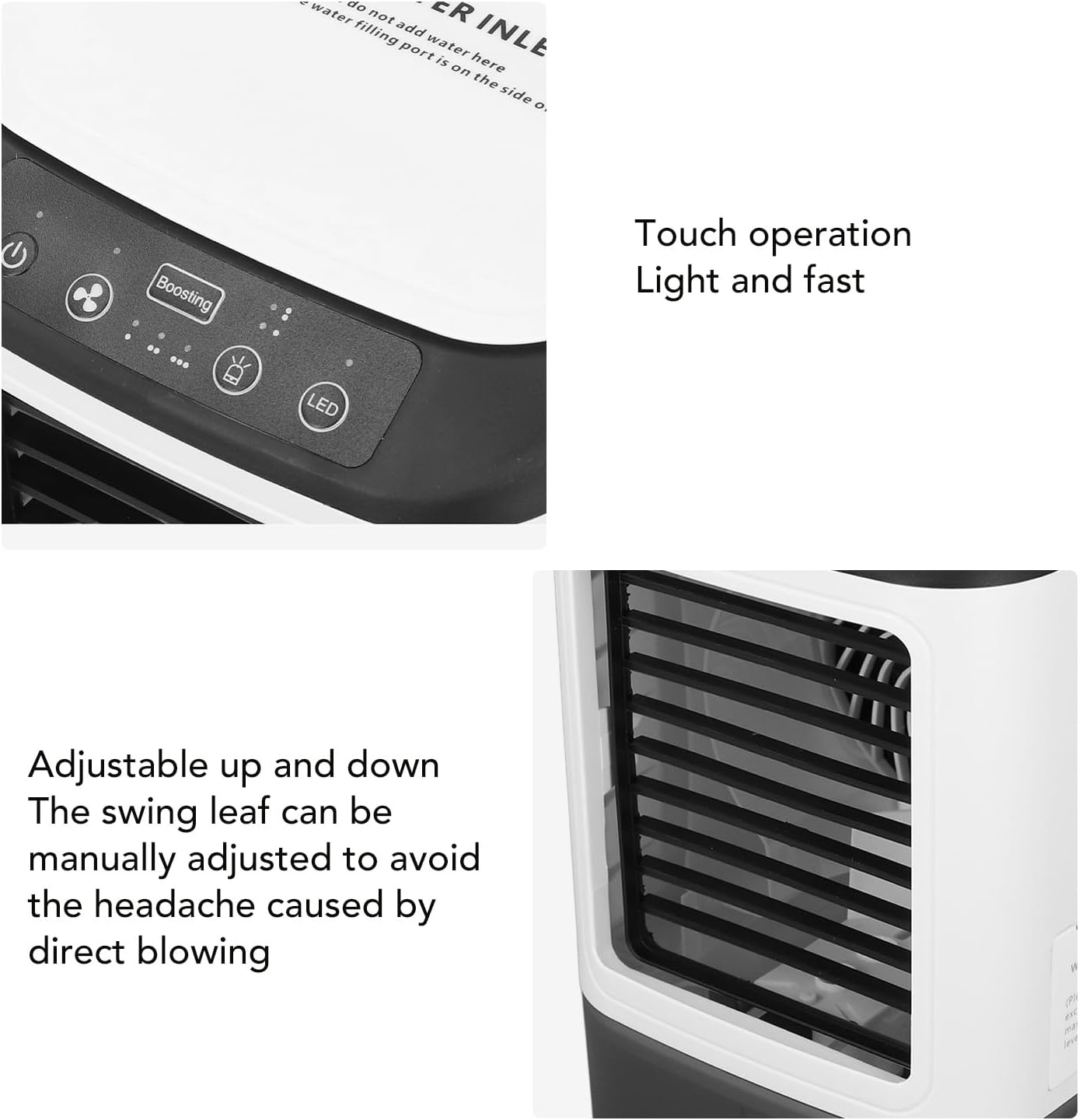  Climatiseur Portable 900 Ml, Fonction De Vaporisation, Vitesse De Ventilation Réglable, Mini Climatiseur Personnel Pour La Maison, Chambre Ou Le Bureau