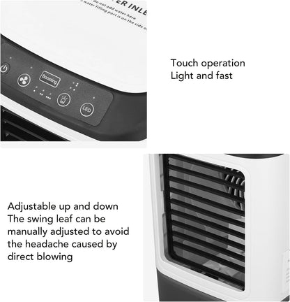  Climatiseur Portable 900 Ml, Fonction De Vaporisation, Vitesse De Ventilation Réglable, Mini Climatiseur Personnel Pour La Maison, Chambre Ou Le Bureau