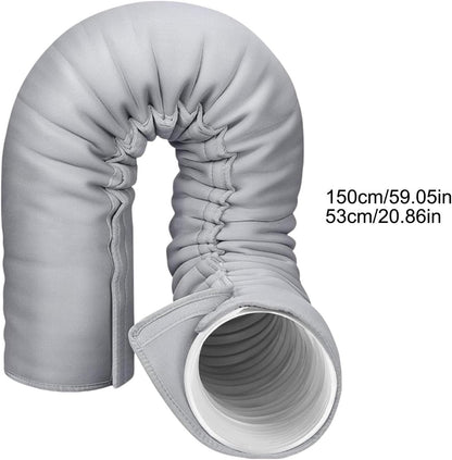  Générique Manchon Isolation Tuyau Climatisation, 150x53cm, Thermo-isolant | Insonorisant Housse Protection Tuyau Évacuati/on Climatiseur Portable, De Diamètre 3 Boucle Réglables, Pour Usage Maison Et