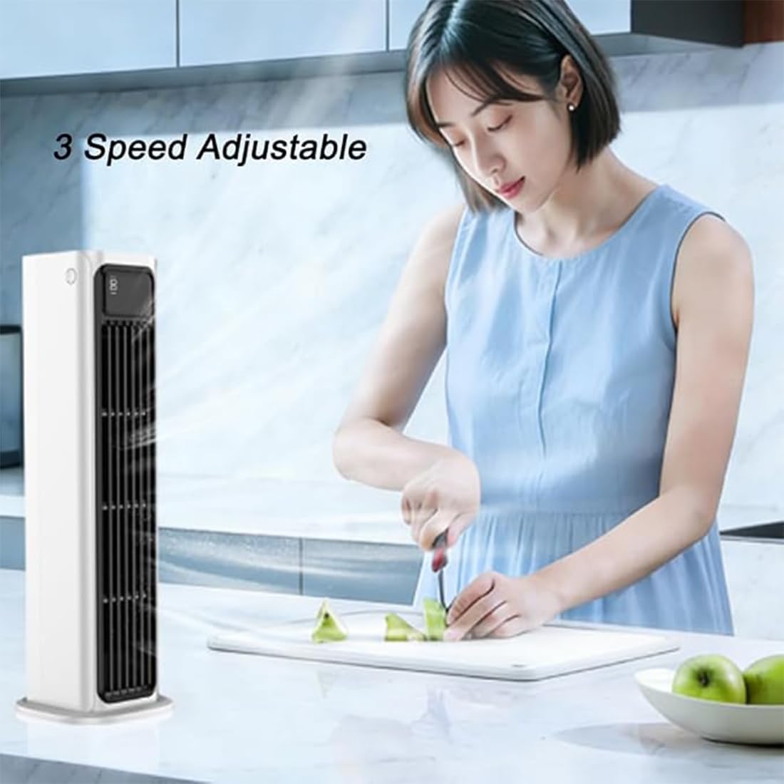  Ventilateur De Tour Sans Lame, Refroidisseur De Bureau USB-C Portable, Circulateur D'air Silencieux à 3 Vitesses Avec Batterie, Mural Pour Le Camping De Bureau à Chambre à Coucher, Conception Compacte