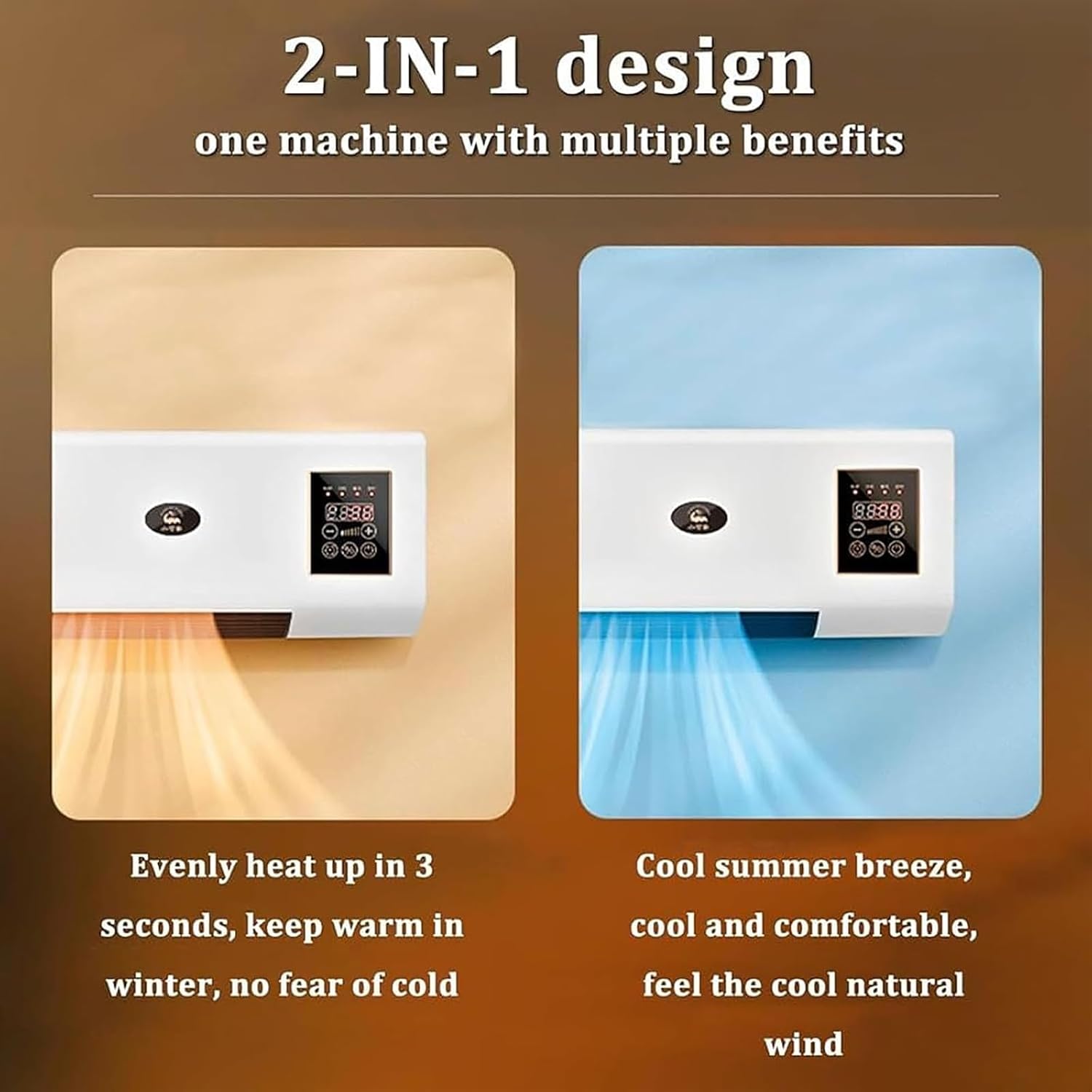 GENERIC Climafy Climatiseur Portable, Nouveau Climatiseur Split Max 2026, Refroidissement & Chauffage Murale/Bureau Sans Installation Fonctionnement Silencieux & Minuterie Pour Maison Bureau #4