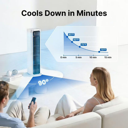  Ventilateur De Tour Sans Lame, Refroidisseur De Bureau USB-C Portable, Circulateur D'air Silencieux à 3 Vitesses Avec Batterie, Mural Pour Le Camping De Bureau à Chambre à Coucher, Conception Compacte