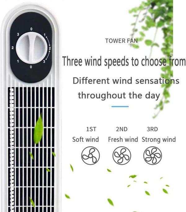  Ventilateur Portable De Tour Sans Lame Pour Chambre à Coucher, 26ft/s Circulateur D'air Silencieux Avec 80 Oscillation Et 3 Vitesses, Refroidisseur Debout Compact Pour Le Camping De Bureau, Conception