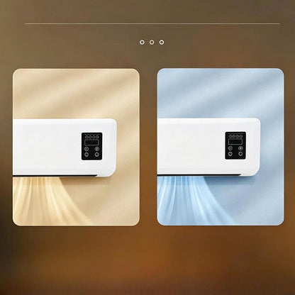  Mini-rédacteur Mural Avec Fonction De Chauffage Et De Refroidissement, Solution De Flux D'air Compact Pour La Chambre à Coucher Et Le Bureau, Y Compris La Télécommande Et La Minuterie, Conception Peu