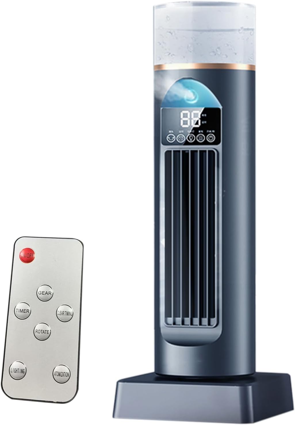  Turm - Climatiseur AC - Ventilateur à Air Froid - Climatiseur Personnel AC - Refroidisseur Oscillant Silencieux Sans Lame Avec Télécommande Et Réservoir D'eau - 6 Humidificateurs De Vitesse Pour