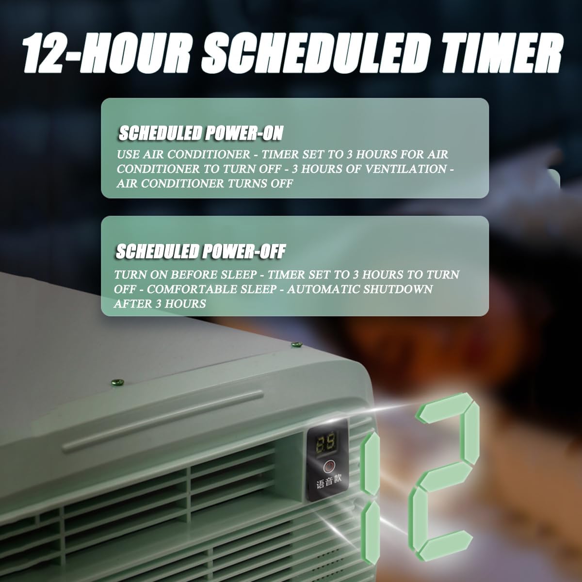 GENERIC Compact Portable AC 2200 BTU, Unité De Refroidissement Silencieuse Avec écran Numérique Et Kit D'échappement.Déshumidificateur Efficace Pour Le Camping En Plein Air, Les VR, Les Tentes Et L'utilisatio