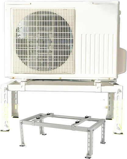  Support Universel AC – Support De Montage Pour Climatiseur Sans Perçage, Capacité De Charge De 204 Kg Avec Système De Nivellement Compatible Avec Les Pompes à Chaleur Et AC Sans Conduit.
