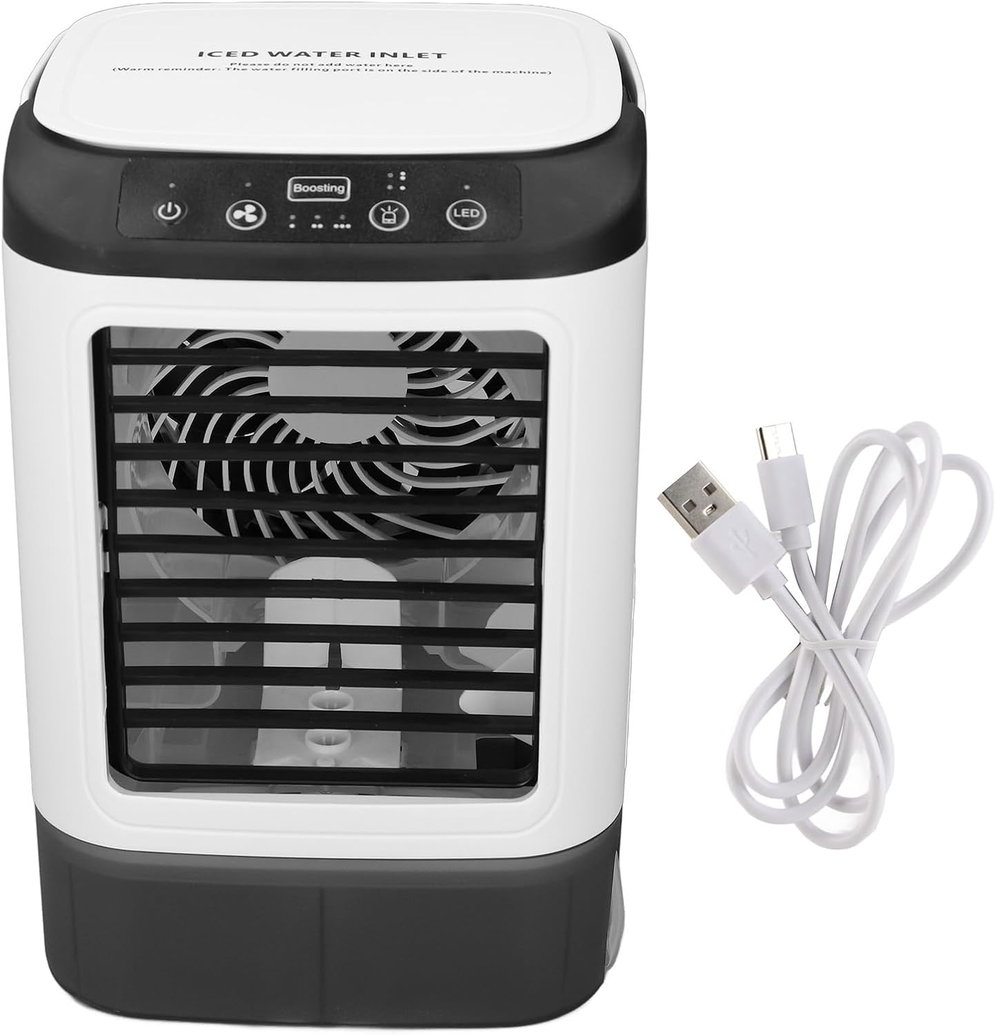  Climatiseur Portable 900 Ml, Fonction De Vaporisation, Vitesse De Ventilation Réglable, Mini Climatiseur Personnel Pour La Maison, Chambre Ou Le Bureau