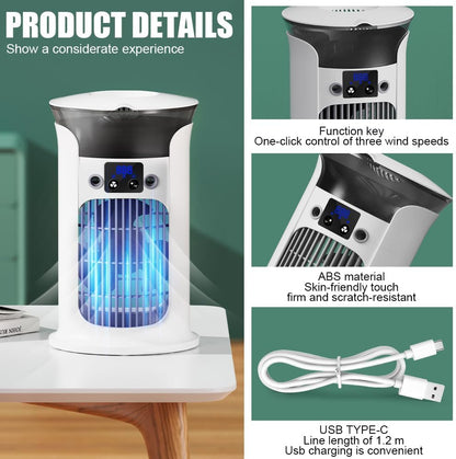GENERIC Climatiseur Mobile, Refroidissement Par évaporation, Petit Climatiseur Portable, Climatiseur Mobile (vert)
