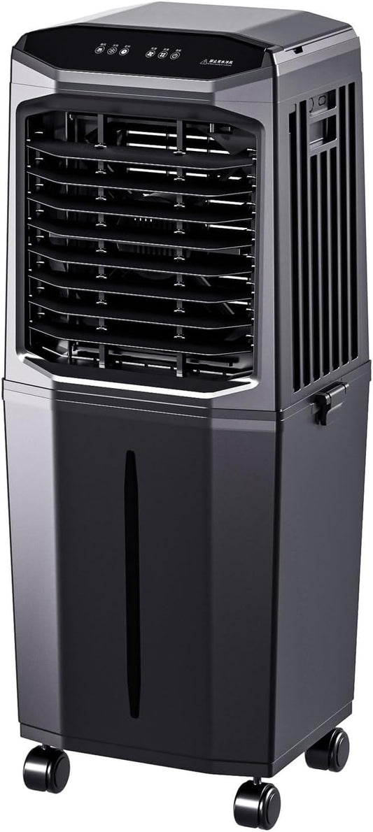 GENERIC Climatiseur Portable à évaporation Avec Réservoir De 60 L, Oscillation à 120°, Ultra Silencieux, Minuterie 12 H, Télécommande, Pour Appartement, Garage Ou Extérieur.
