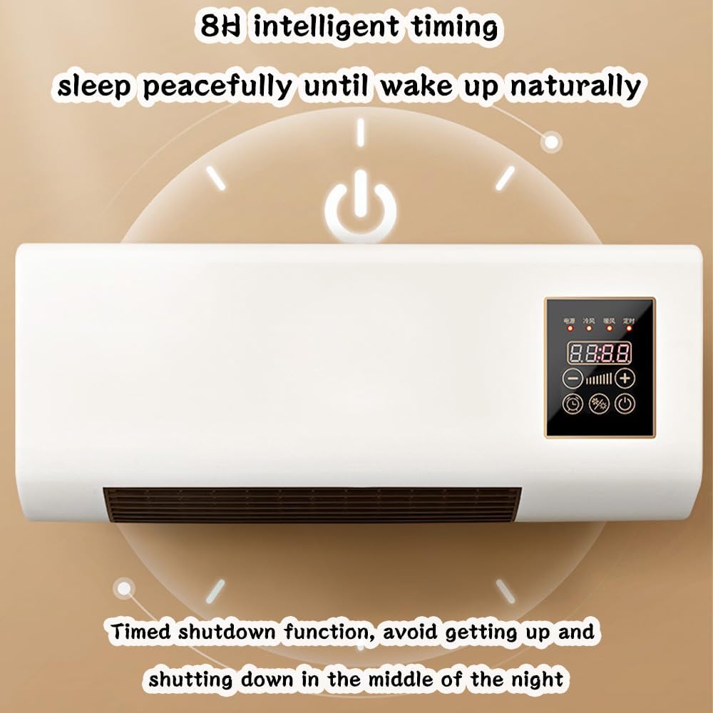 GENERIC Climatiseur Mural Avec Télécommande – Mini Unité AC Portable Pour Chambre à Coucher, Salon, Bureau – Design Compact (L 55 X L 24 X H12 Cm), Télécommande Incluse