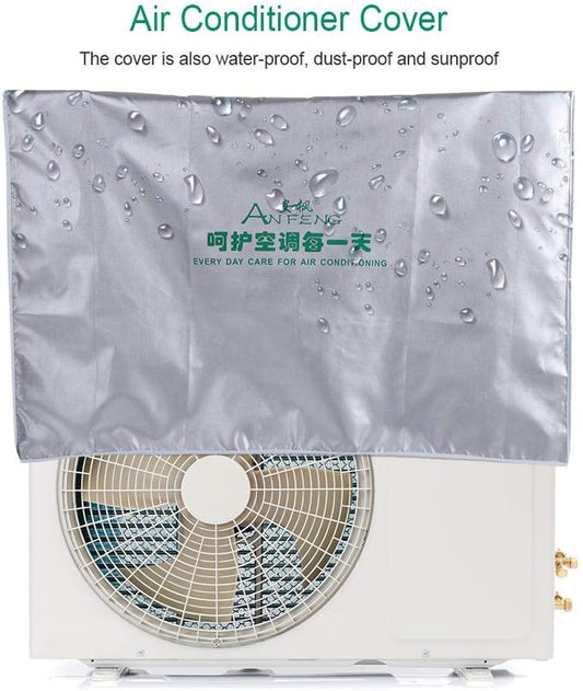  Housse Climatiseur Exterieur Plus épaisse Couverture Imperméable De Climatiseur De Couverture En Polyester Pour Unités Extérieures(3p (92 * 35 * 69))