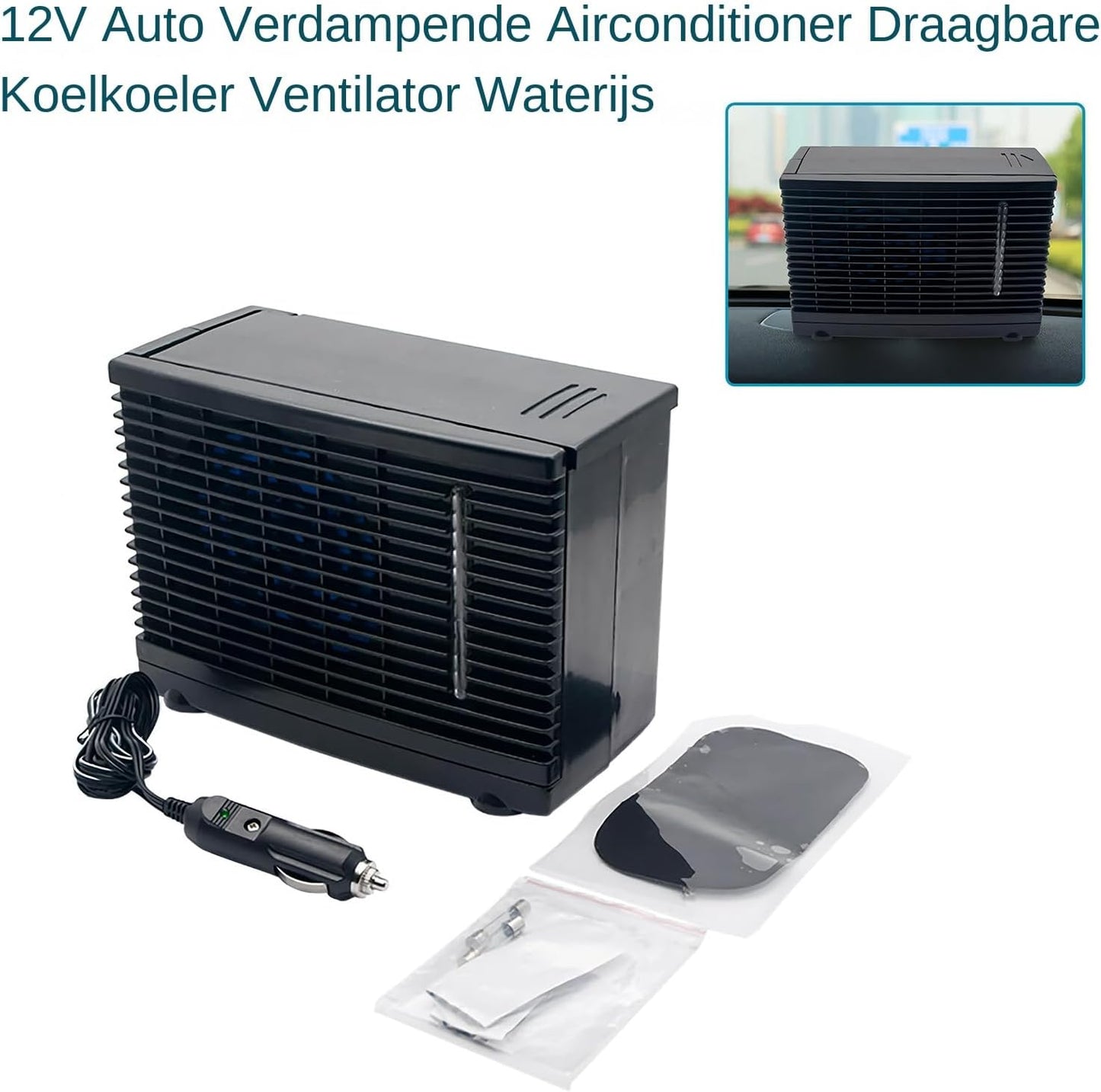 GENERIC Climatiseur Mobile - Climatiseurs Portables Pour Voiture | Conception De Réservoir D'eau 12V Dispositif De Refroidissement Compact | Mini Vehicle AC Unité | Ventilateur De Refroidisseur De Voiture