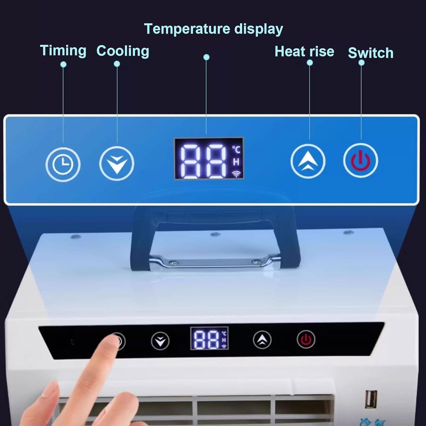 GENERIC Split AC 13000 BTU Refroidisseur De Chambre, Unité Portable Avec Télécommande Et Minuterie, Poignée De Transport Facile Pour Le Camping à Domicile, Filtre Propre Rapide, Solution De Refroidissement Si