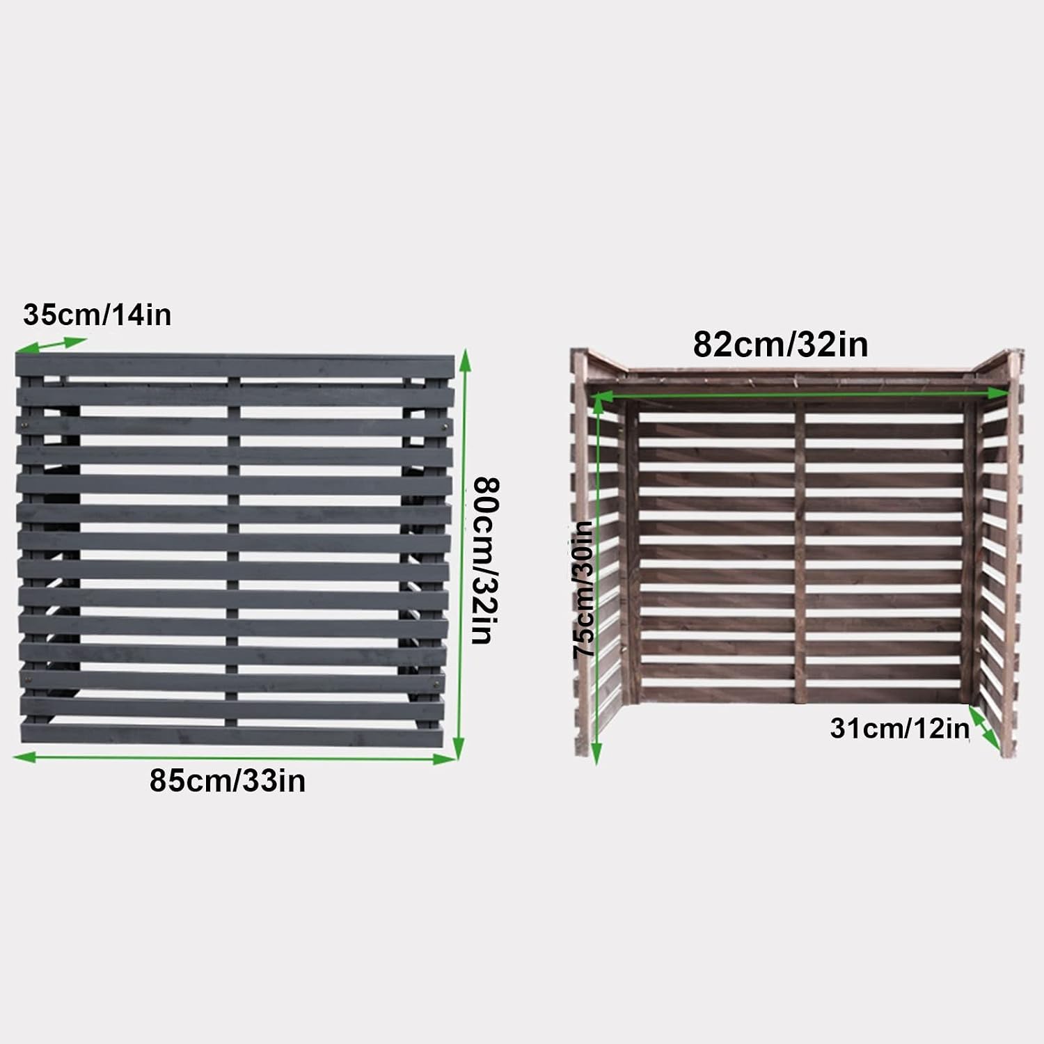 GENERIC Bonsai Design Housse En Bois Pour Climatiseur – Protection De Climatiseur Pour Unités Extérieures | Utilisation Polyvalente Et Cadre En Maille élégant | Résistant Aux Intempéries Et Décoratif