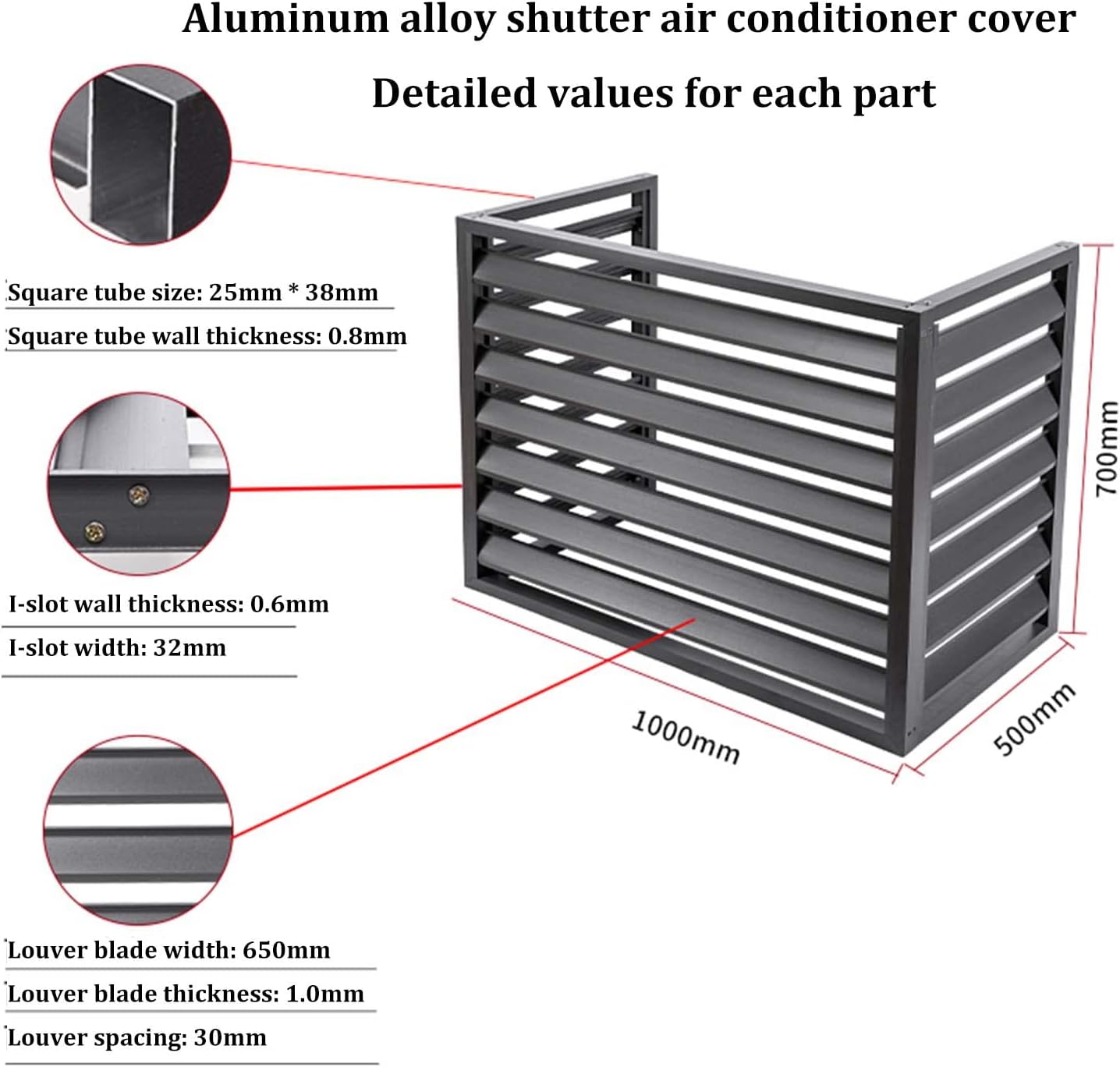  Housse De Climatiseur De Fenêtre Imperméable Et Résistante Avec Aluminium Pour L'extérieur Et La Poubelle, Protège L'unité De Condensation Des Débris