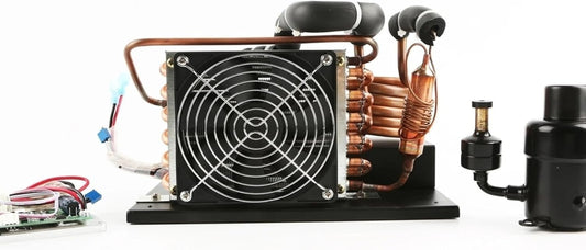  Climatiseur CC Refroidisseur Compact à Serpentin En Cuivre 48 V CC, Capacité De Refroidissement 130 W, Réfrigérant R134A, Unité De Réfrigération Portable