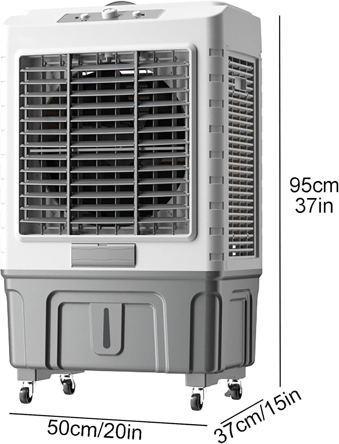  Ventilateur Refroidisseur D'air Par évaporation Commercial, Refroidisseur D'air Portable à 3 Vitesses Avec Oscillation à 120°, Climatiseur 3 En 1, Grand Réservoir D'eau P