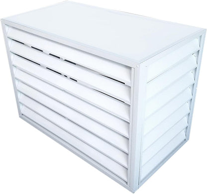  Housse Antivol En Aluminium Robuste Pour Climatiseur Extérieur - Réduction Du Bruit - Condensateur Central - Résistant Aux Intempéries - Protège Votre Système Contre Le Vol Et