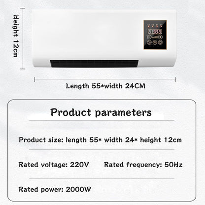 GENERIC Climatiseur Mural Avec Télécommande – Mini Unité AC Portable Pour Chambre à Coucher, Salon, Bureau – Design Compact (L 55 X L 24 X H12 Cm), Télécommande Incluse