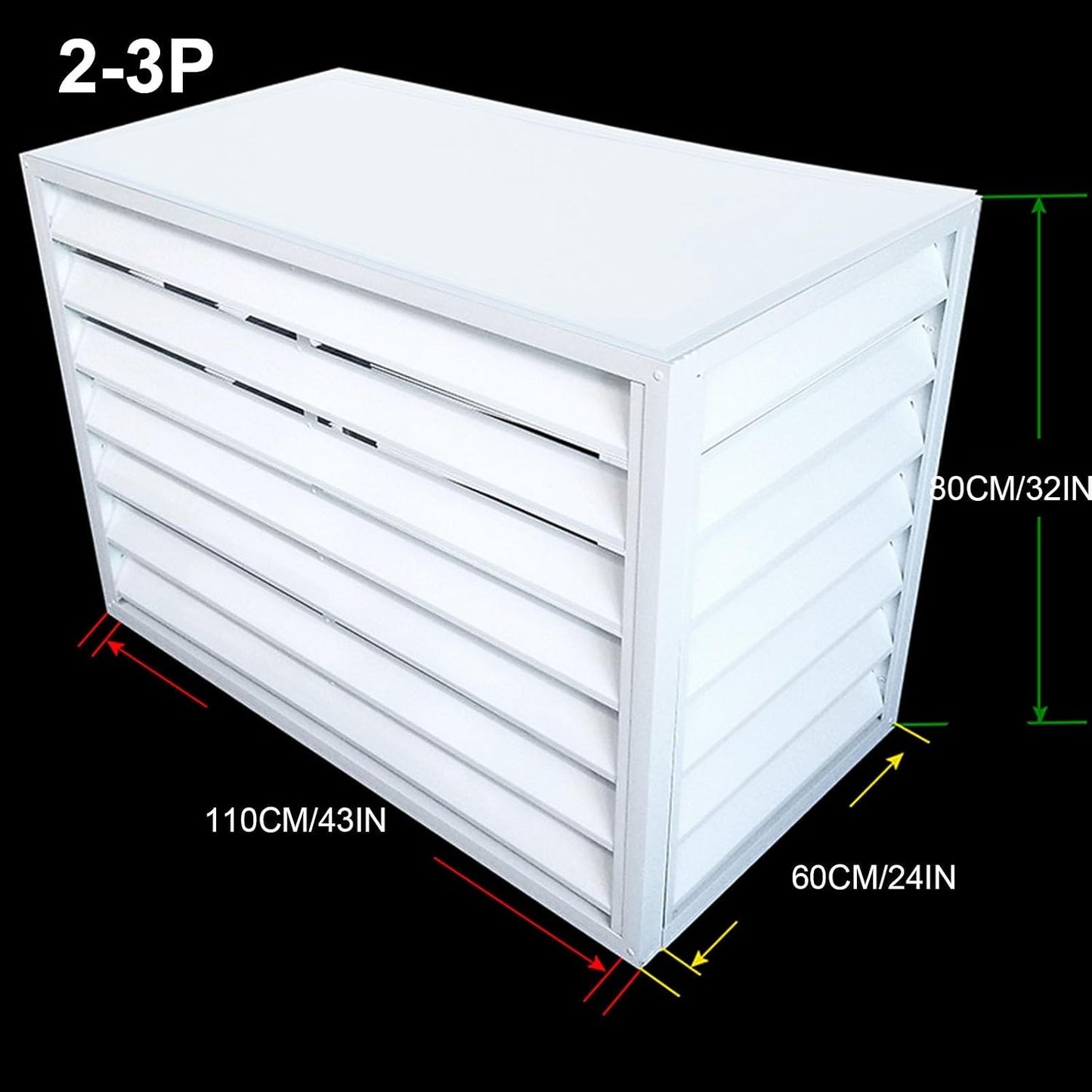 Housse En Aluminium Pour Climatiseur Extérieur – Clôture En Métal Pour La Protection De Pompe à Chaleur – Protection Extérieure Résistante Aux Intempéries, Parfaite Pour Une Installation En Extérieur