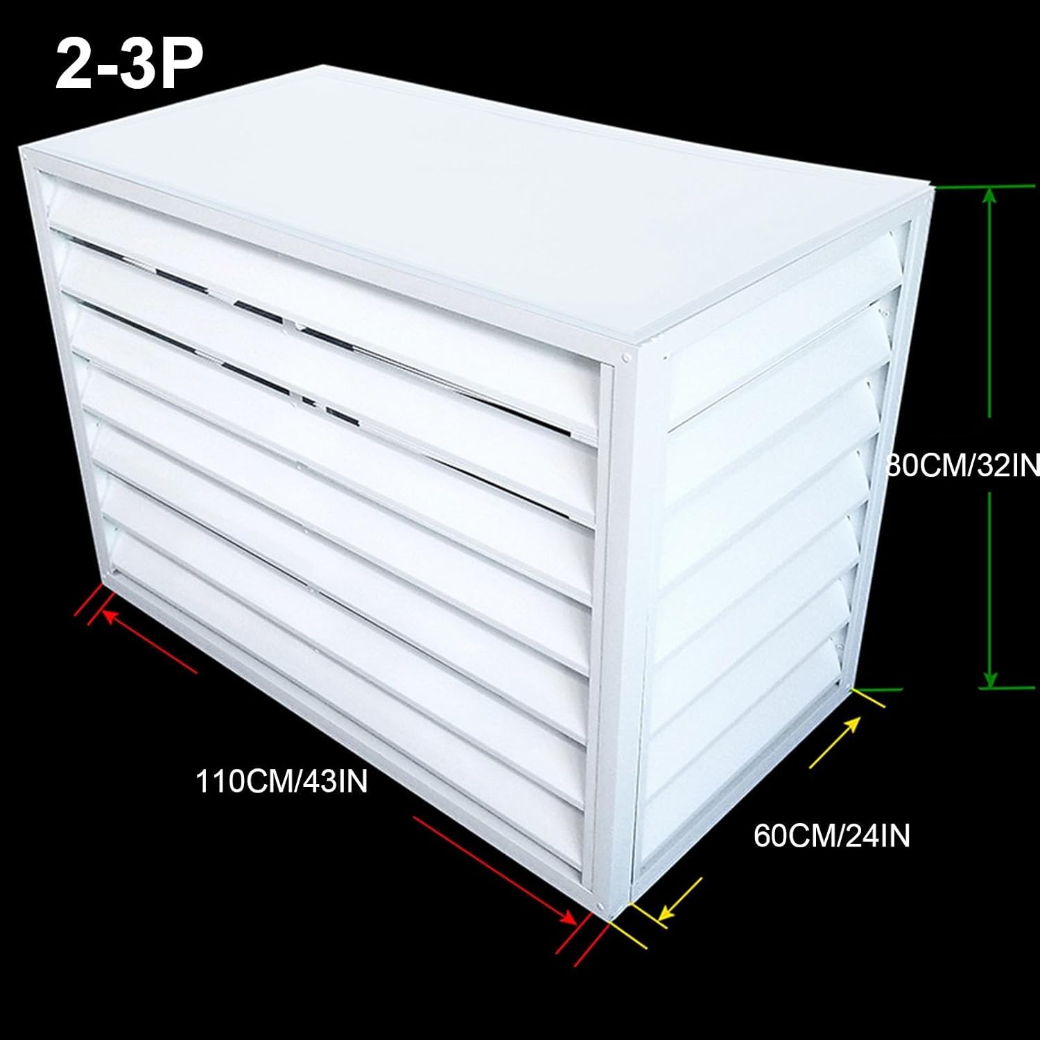  Housse En Aluminium Pour Climatiseur Extérieur – Clôture En Métal Pour La Protection De Pompe à Chaleur – Protection Extérieure Résistante Aux Intempéries, Parfaite Pour Une Installation En Extérieur