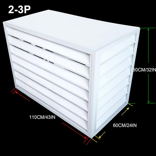  Housse En Aluminium Pour Climatiseur Extérieur – Clôture En Métal Pour La Protection De Pompe à Chaleur – Protection Extérieure Résistante Aux Intempéries, Parfaite Pour Une Installation En Extérieur