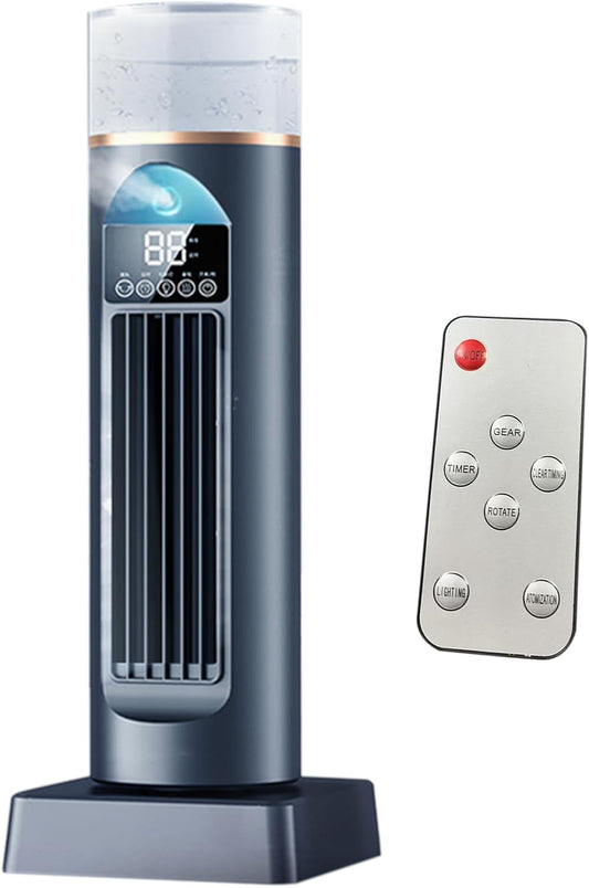  Turm - Climatiseur AC - Ventilateur à Air Froid - Climatiseur Personnel AC - Refroidisseur Oscillant Silencieux Sans Lame Avec Télécommande Et Réservoir D'eau - 6 Humidificateurs De Vitesse Pour